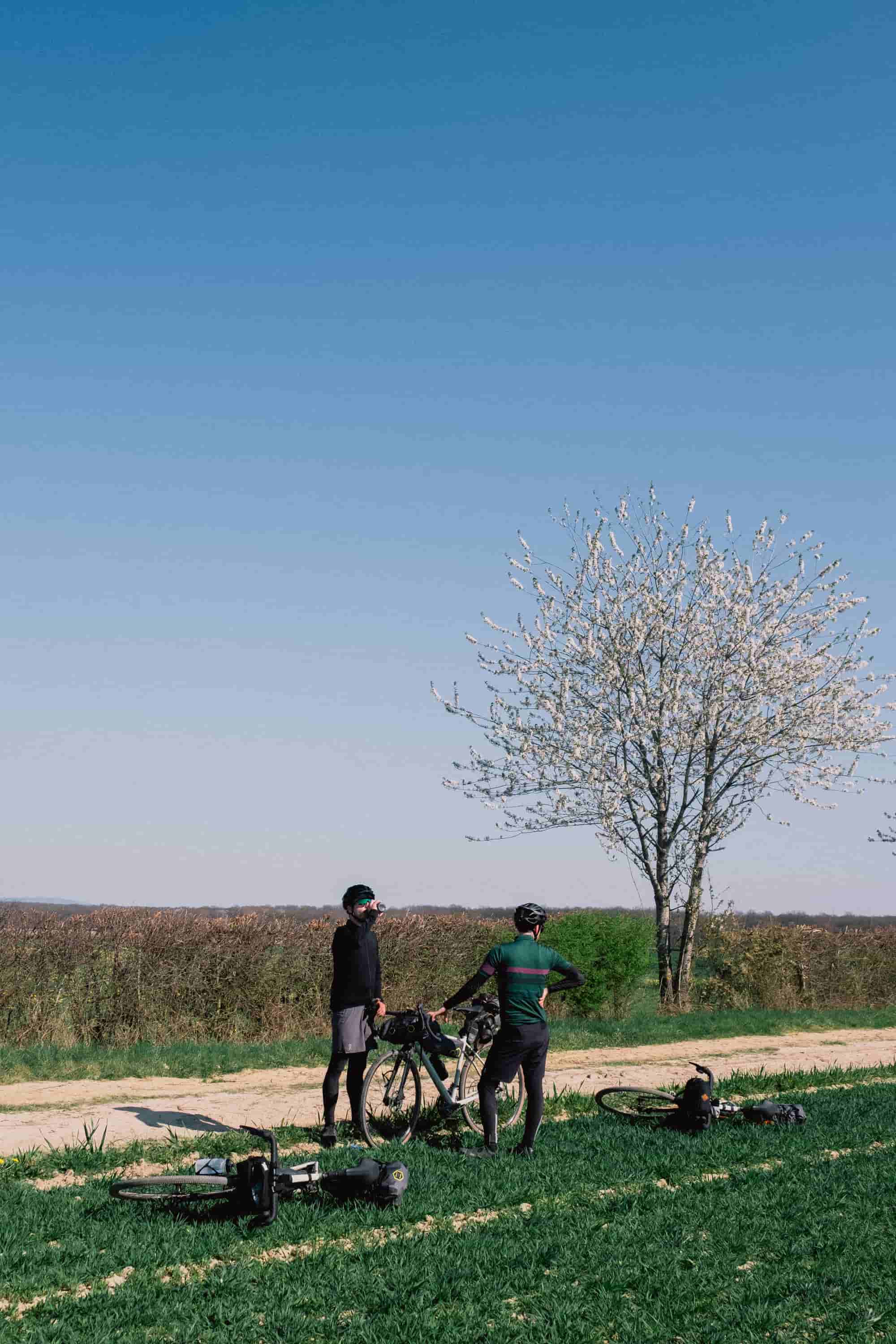 deux gravels au bord de la route