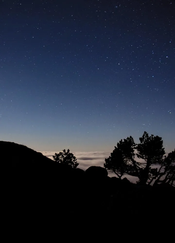 Ciel étoilé depuis le sommet du Mont Aigoual