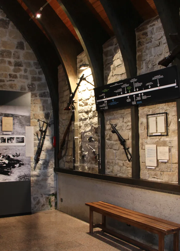 Intérieur du musée du site du Mont Mouchet