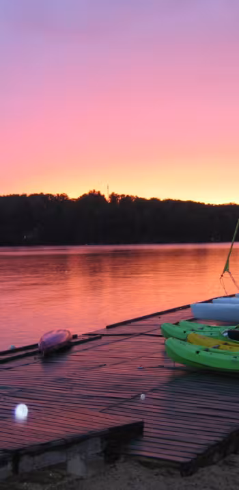 Coucher de soleil au lac des Settons